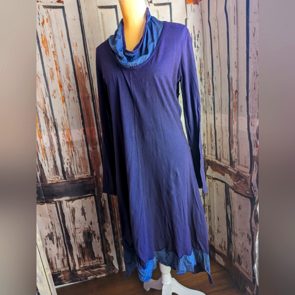 Luna Luz lagenlook silk blend midi dress